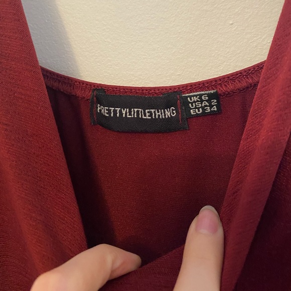 Pretty little thing burgundy red mini dress - Picture 3 of 5